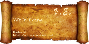 Vén Edina névjegykártya